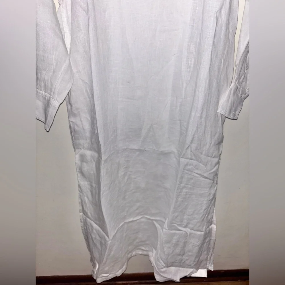 NWT J.Crew Cabana Maxi dress in linen TS Tall Small White Vacation Resortwear